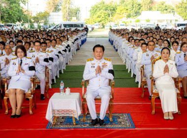 ✨💜พิธีทำบุญตักบาตรพระสงฆ์และสามเณร กิจกรรมเฉลิมพระเกียรติ ... พารามิเตอร์รูปภาพ 2