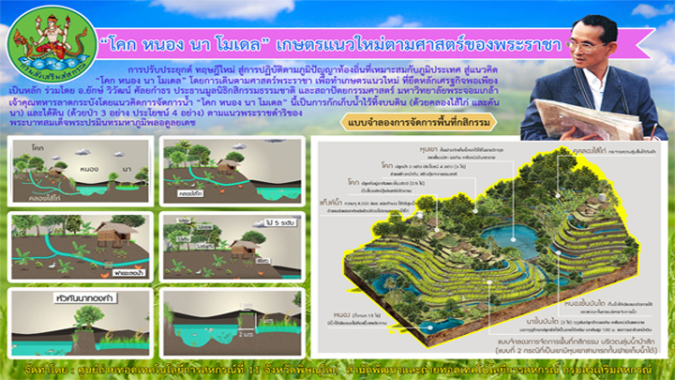 การประยุกต์ใช้ที่ดินตามศาสตร์พระราชา “โคก หนอง นา โมเดล”